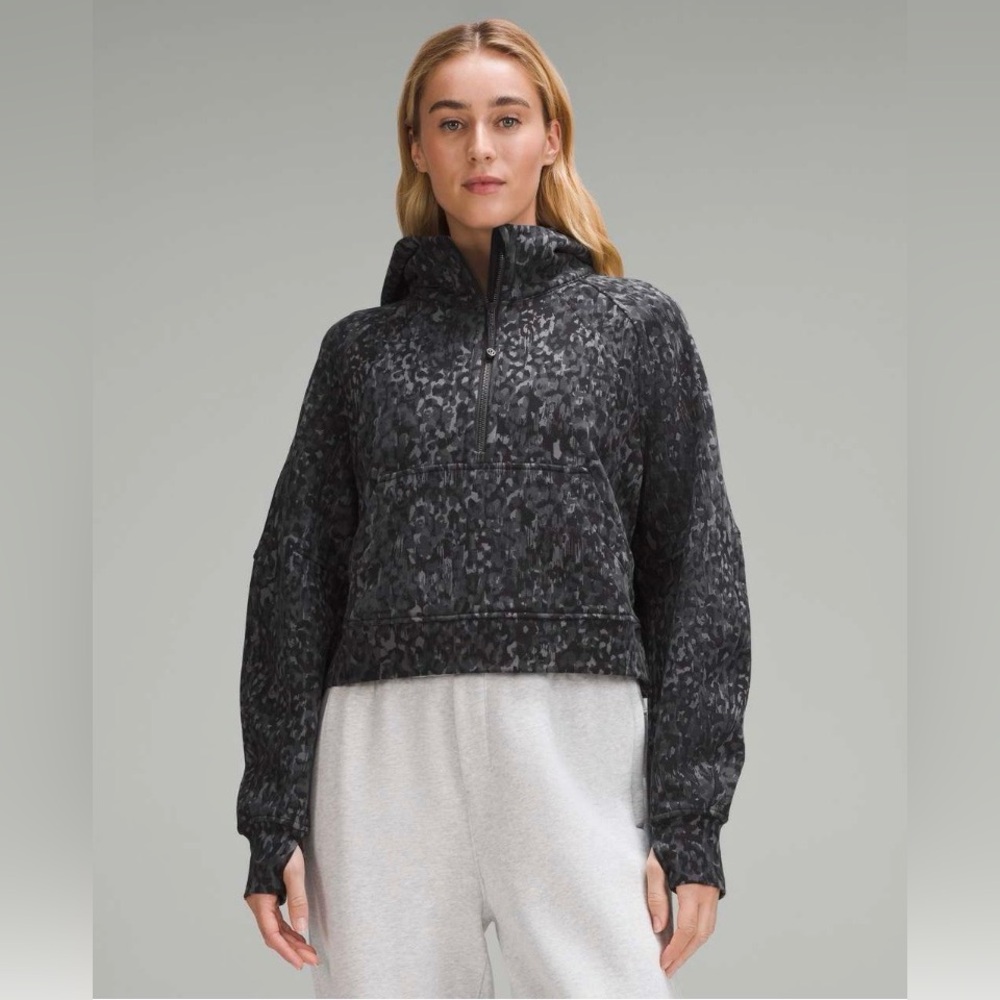 Lululemon | Scuba Oversized Half-Zip Hoodie In Lined Leopard WP Anchor Multi